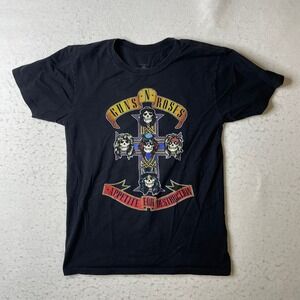 Guns N Roses Appetite For Destruction Graphic T-Shirt Black Small Rock Band Tee